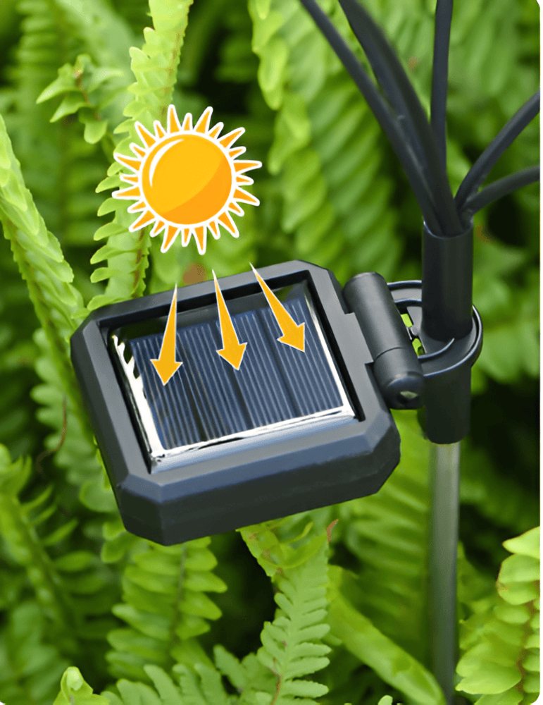 Magiczne Oświetlenie Ogrodowe - Solarne Lampki z 6 lub 10 Świateł, PVC, 70 cm do Ogrodu 7