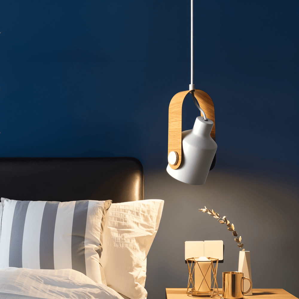MiniLog HängespotLicht – lampa wisząca z metalu z nordyckim usłojeniem drewna 3