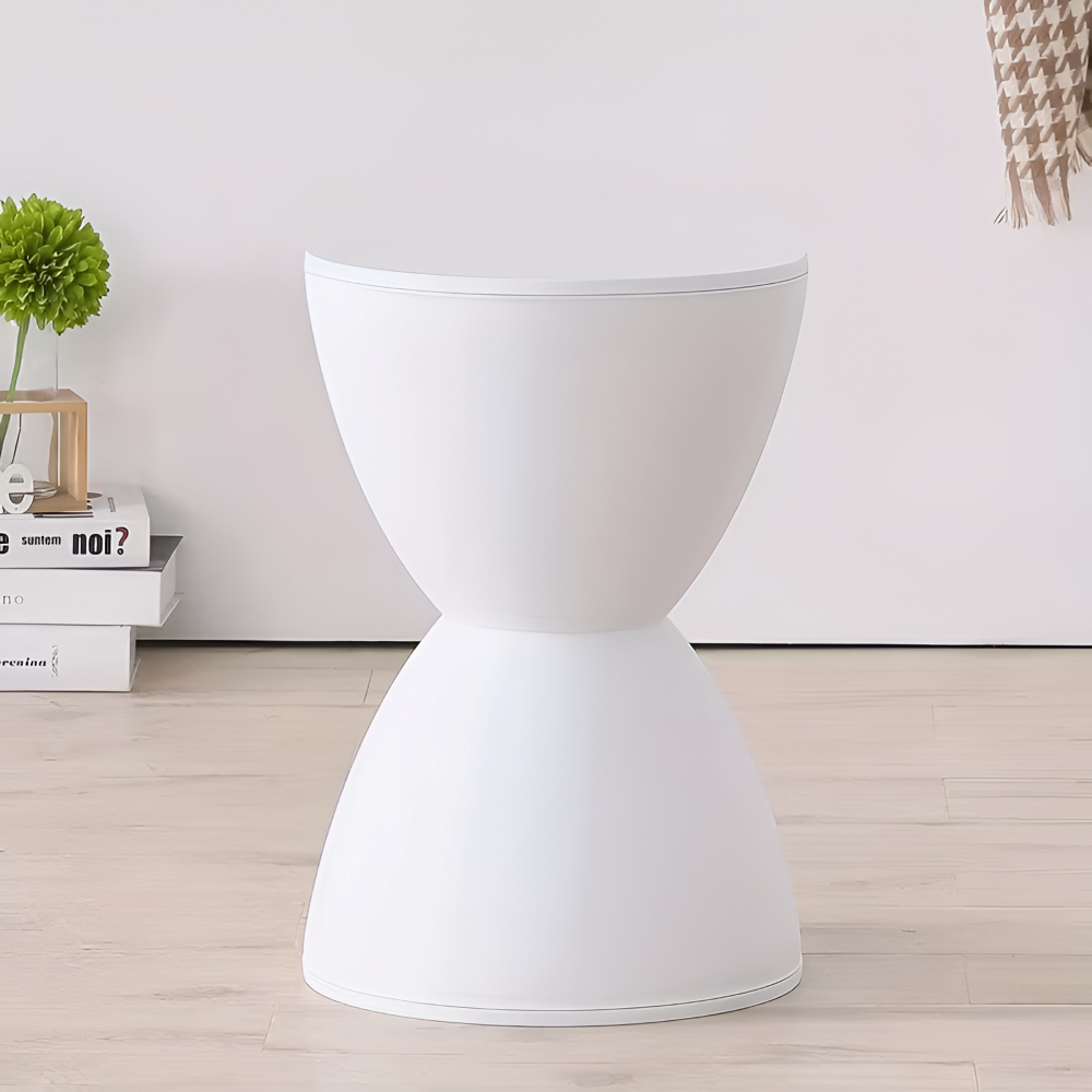 Minimalistyczne Krzesło 30x44cm - Plastikowe Białe Stołek do Salonu 0