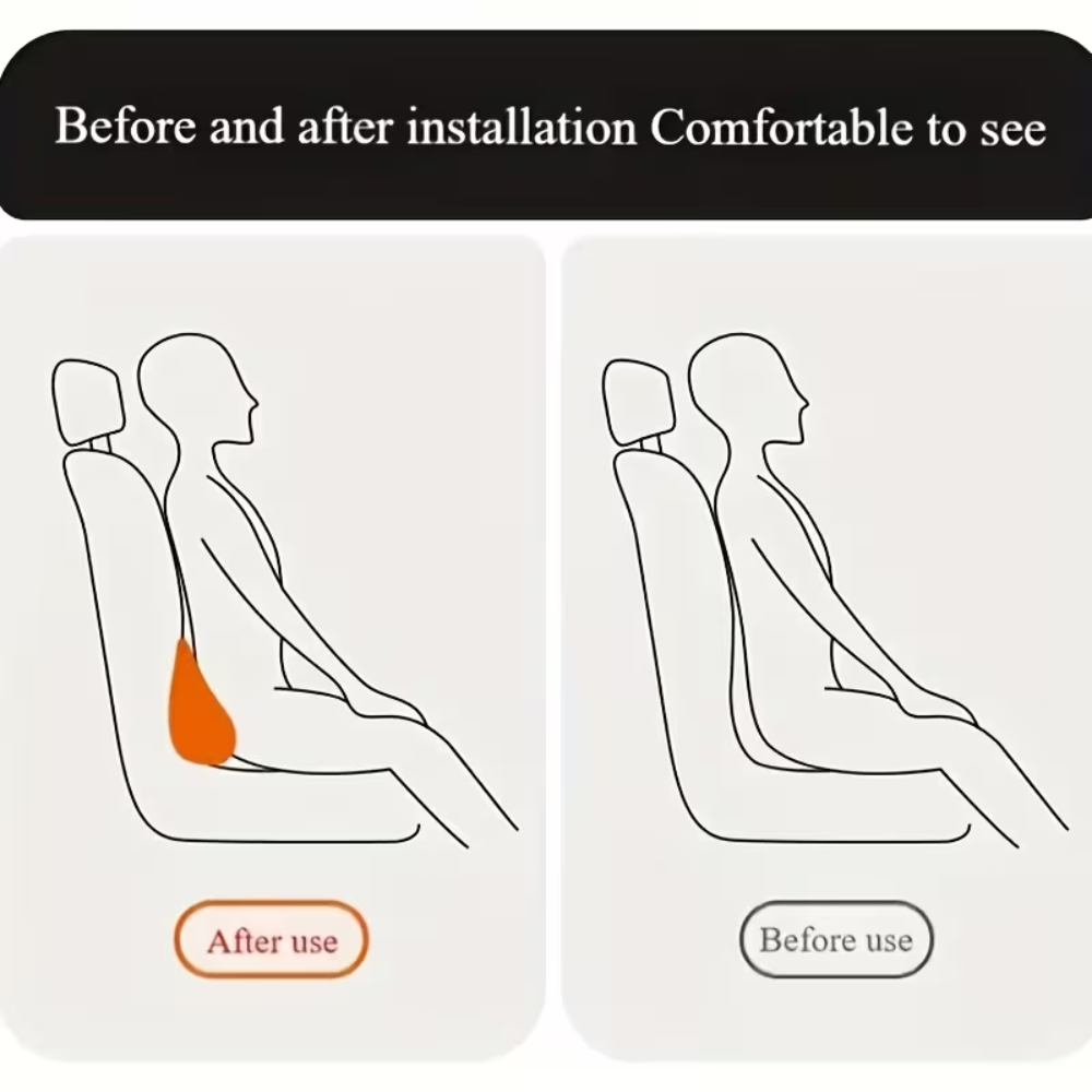 Ergonomiczna Poduszka Lędźwiowa do Samochodu – Oddychające Podparcie Pleców na Fotel Samochodowy