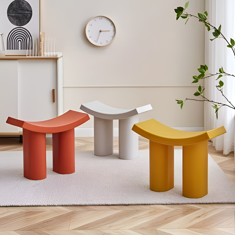 Nordic Contemporary Stool 57x25x44cm - Colorful Durable Plastic for Kitchen Bar 3