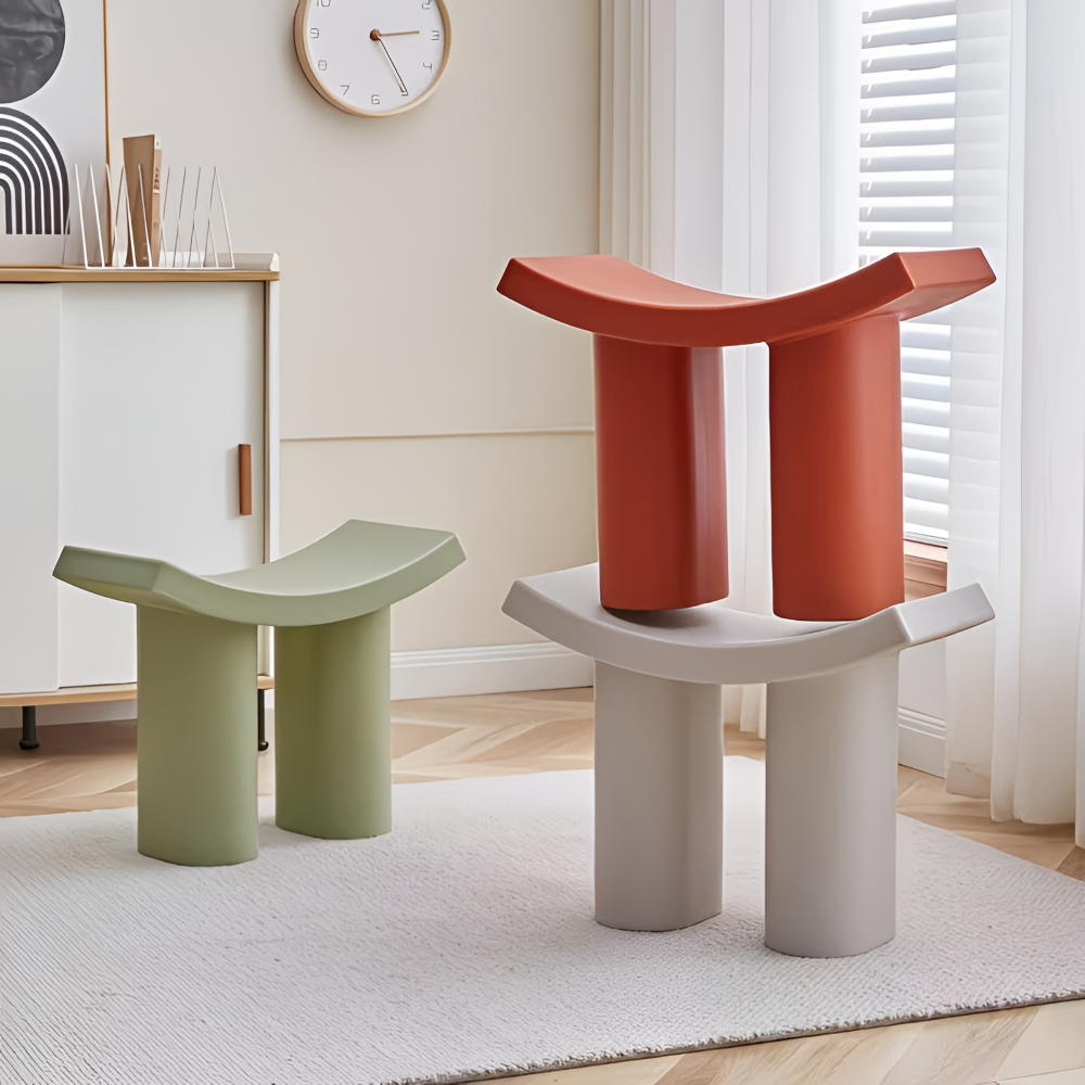 Nordic Contemporary Stool 57x25x44cm - Colorful Durable Plastic for Kitchen Bar 4