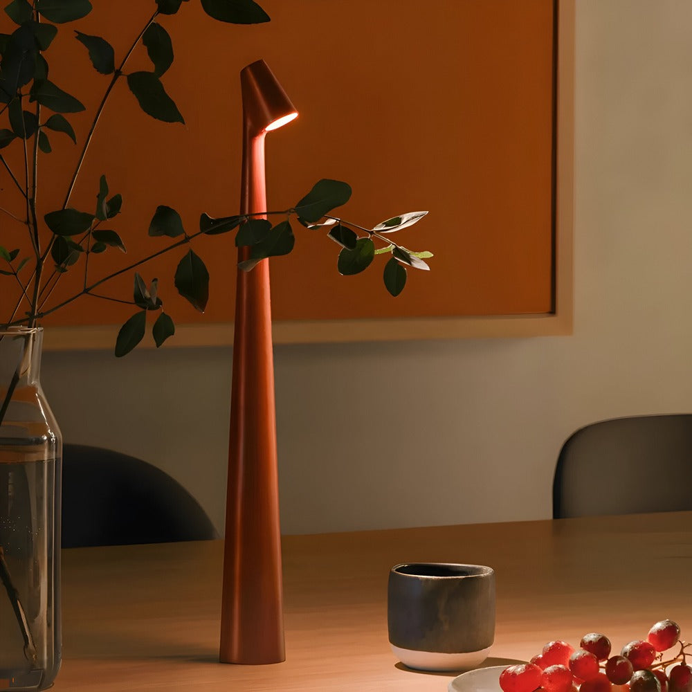 Nowoczesna Bezprzewodowa Lampa Stołowa LED - Czarna Metalowa, Minimalistyczna Dekoracja do Salonu 1
