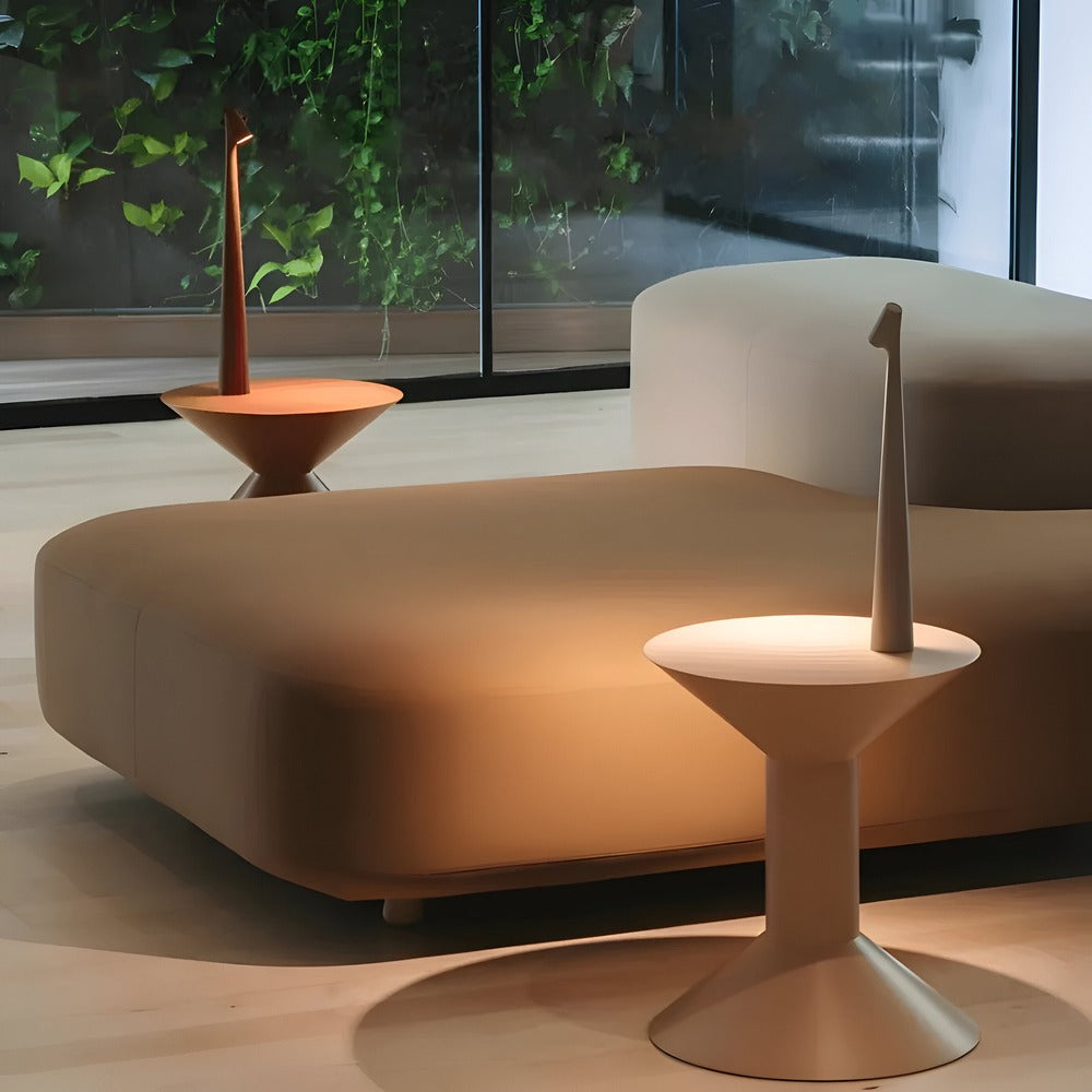 Nowoczesna Bezprzewodowa Lampa Stołowa LED - Czarna Metalowa, Minimalistyczna Dekoracja do Salonu 6