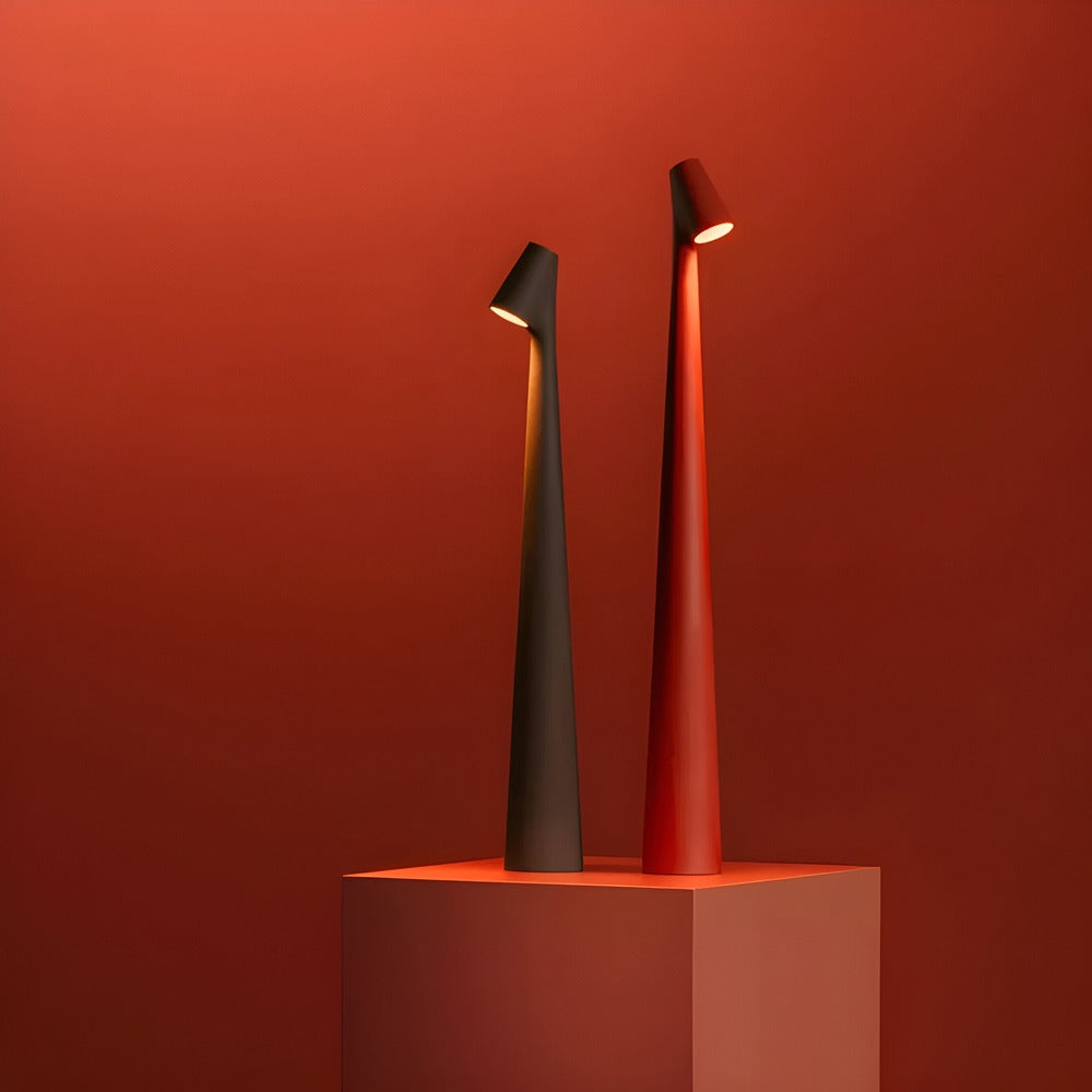 Nowoczesna Bezprzewodowa Lampa Stołowa LED - Czarna Metalowa, Minimalistyczna Dekoracja do Salonu 8