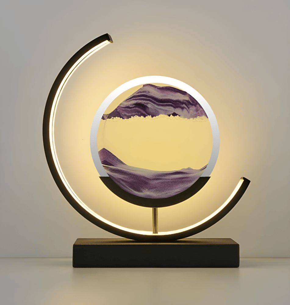 Nowoczesna Lampa Ozdobna LED - Aluminium Szkło z Ruchomym Piaskiem do Wnętrz 0