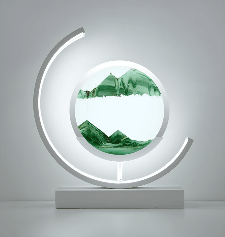 Nowoczesna Lampa Ozdobna LED - Aluminium Szkło z Ruchomym Piaskiem do Wnętrz 1