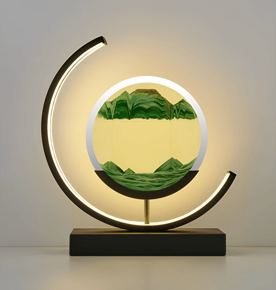 Nowoczesna Lampa Ozdobna LED - Aluminium Szkło z Ruchomym Piaskiem do Wnętrz 3