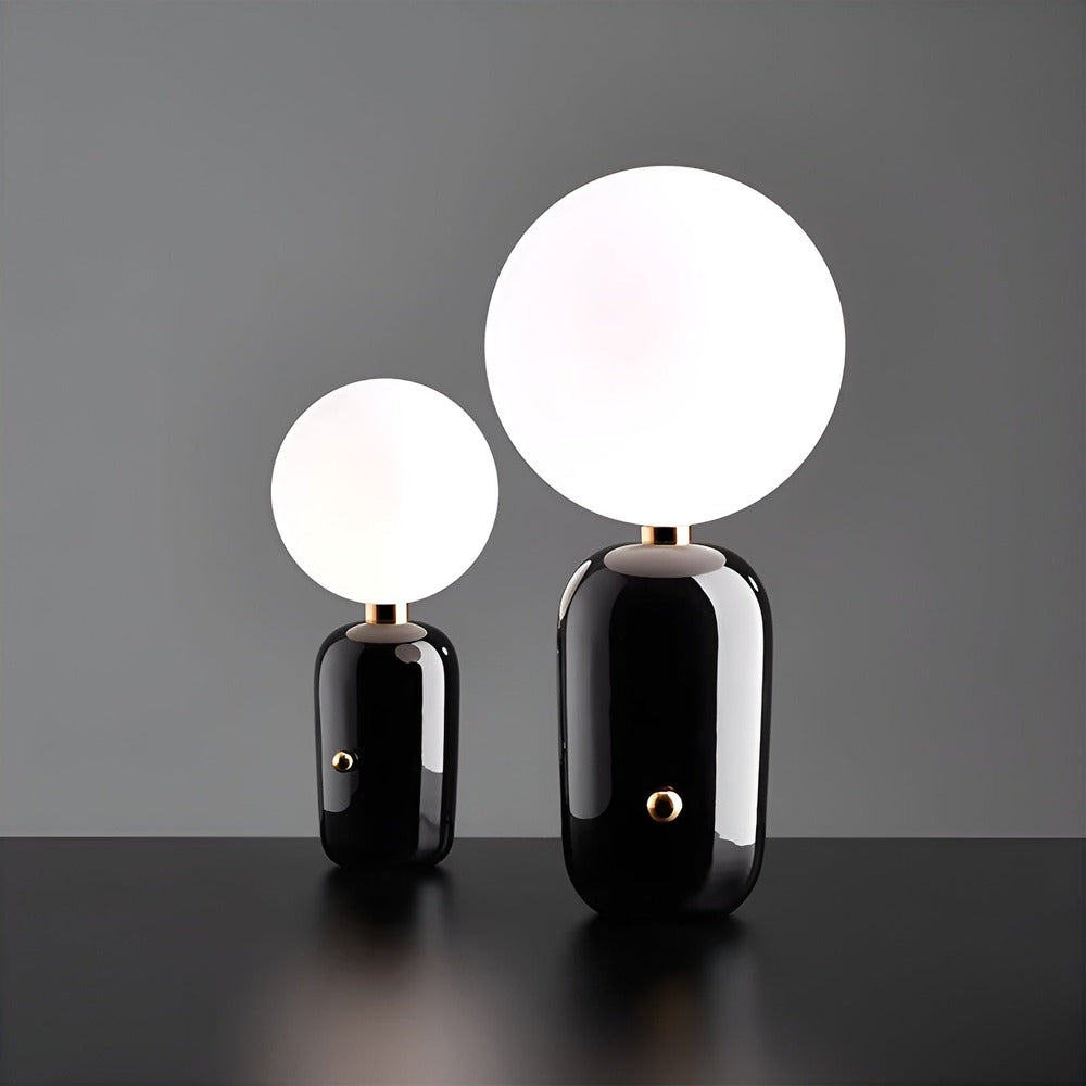 Nowoczesna Lampa Stołowa - Szklana Kula z Regulowanym Światłem dla Eleganckiego Wnętrza 7