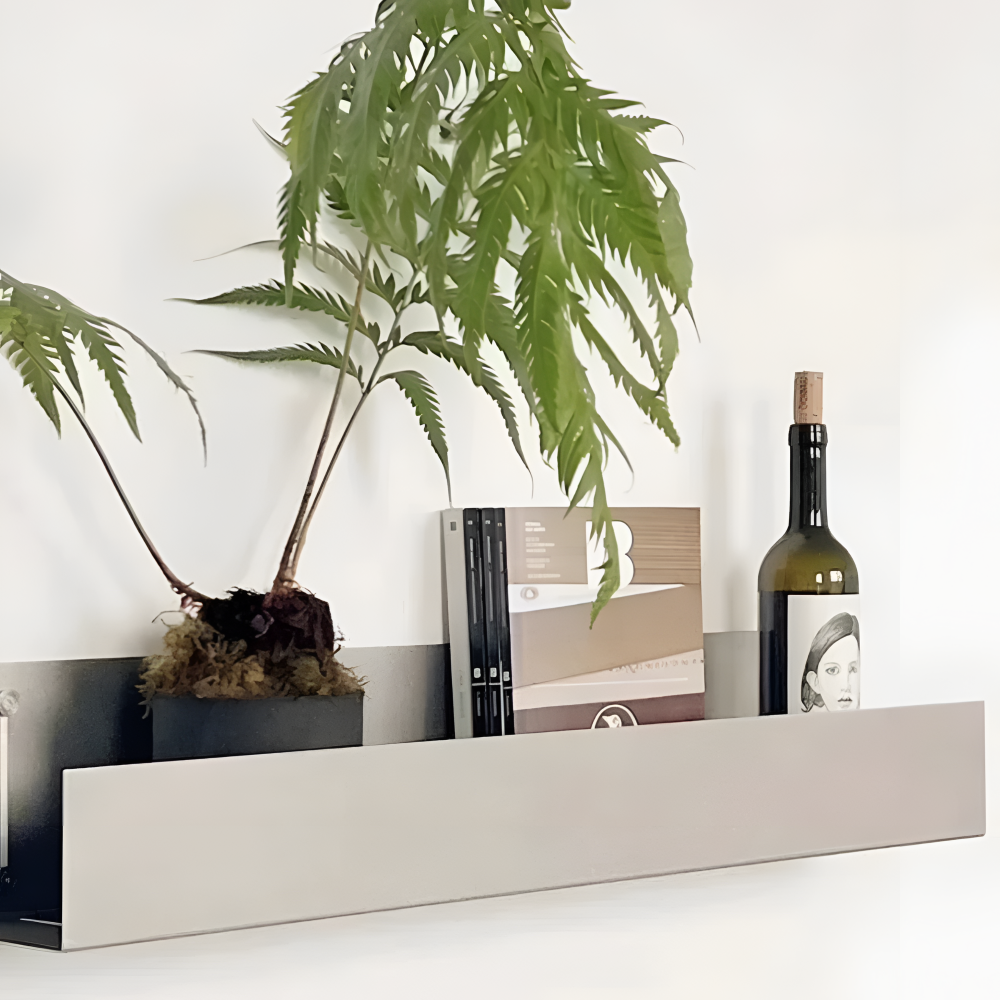 Nowoczesna Minimalistyczna Półka Ścienna - Stal Nierdzewna 60cm/90cm do Stylowego Wnętrza 3