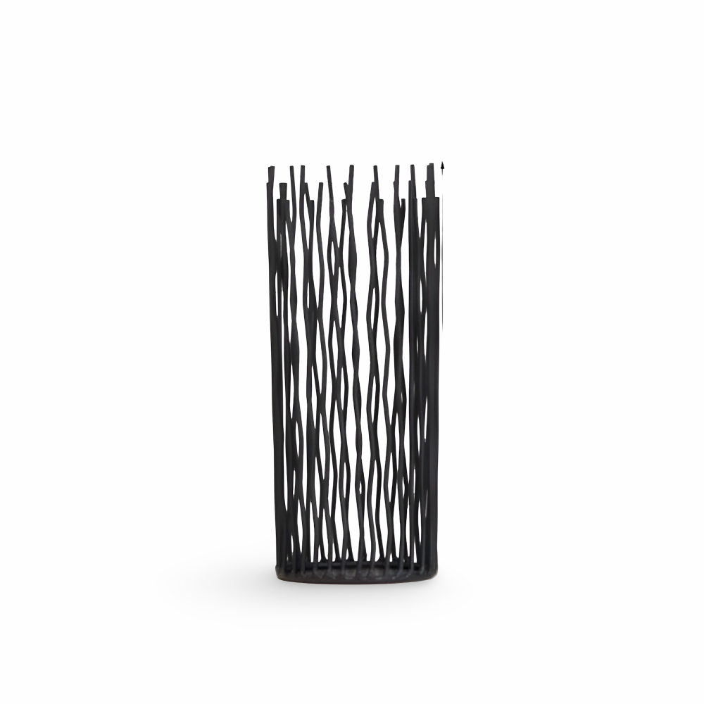 Nowoczesny Abstrakcyjny Świecznik 30x10cm - Czarne Żelazo Elegancka Dekoracja do Wnętrz 10