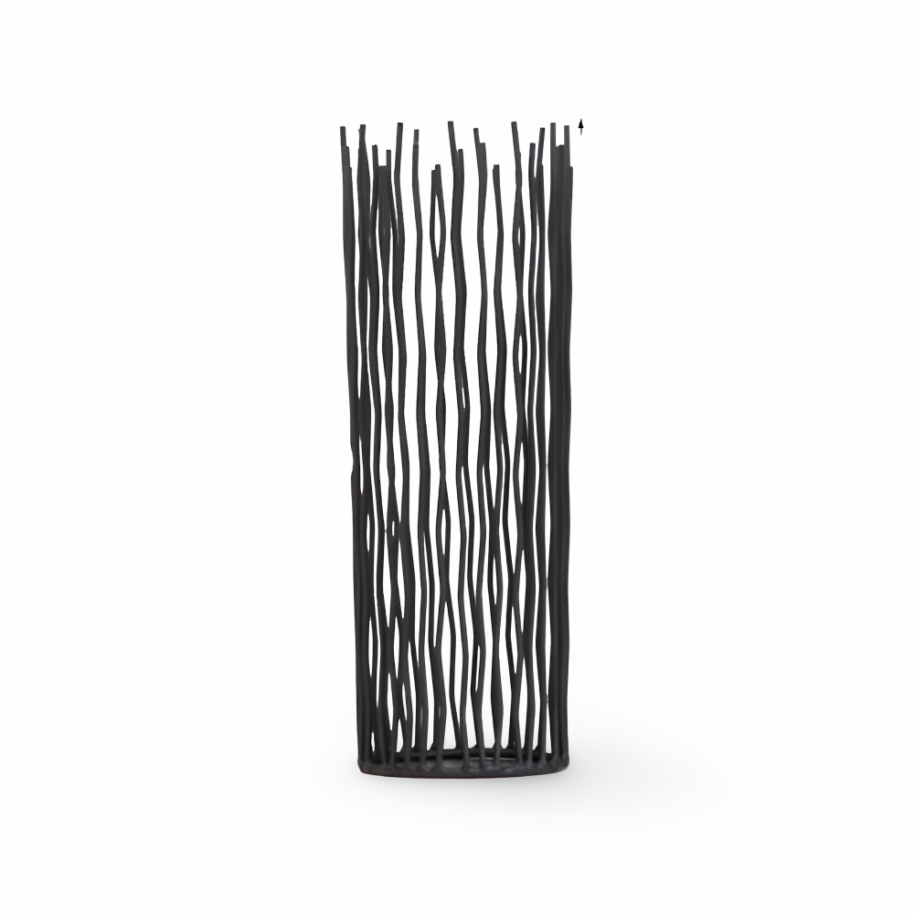 Nowoczesny Abstrakcyjny Świecznik 30x10cm - Czarne Żelazo Elegancka Dekoracja do Wnętrz 9
