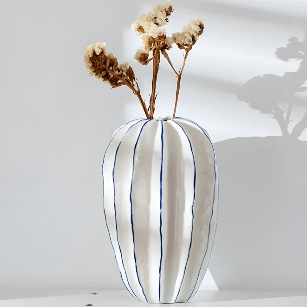 Nowoczesny Ceramiczny Wazon - Biała Porcelanowa Dekoracja do Stylowego Wnętrza 1