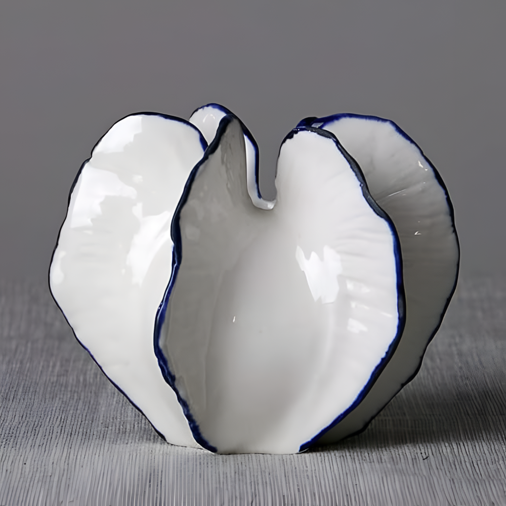 Nowoczesny Ceramiczny Wazon - Biała Porcelanowa Dekoracja do Stylowego Wnętrza 4
