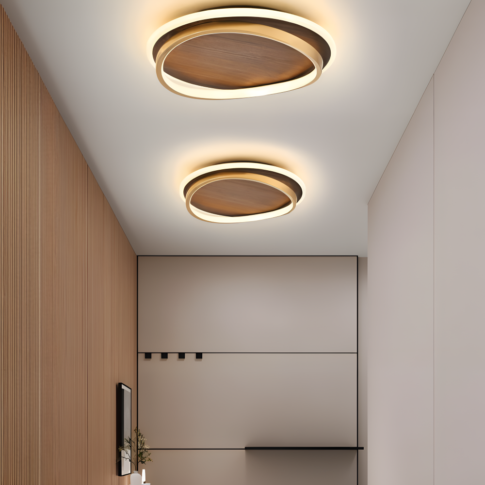 Lampa sufitowa drewniana LED plafon – 2