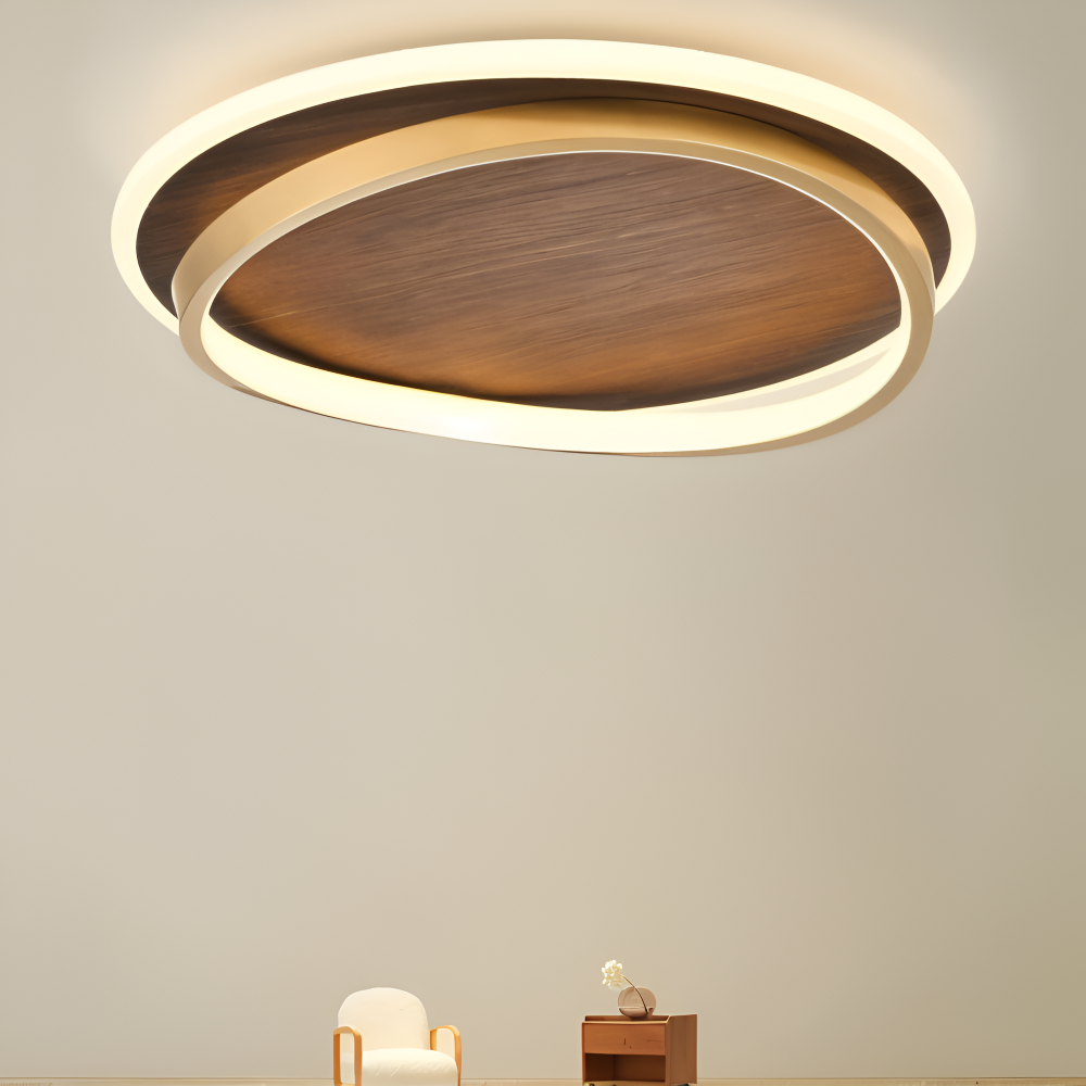 Lampa sufitowa drewniana LED plafon – 4