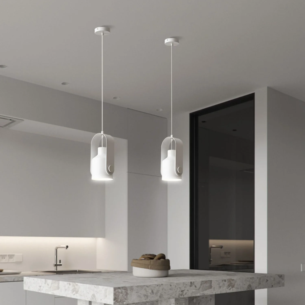Regulowana Lampa Wisząca LED z Efektem Drewna – Mini Spot Sufitowy do Kuchni, Salonu i Jadalni