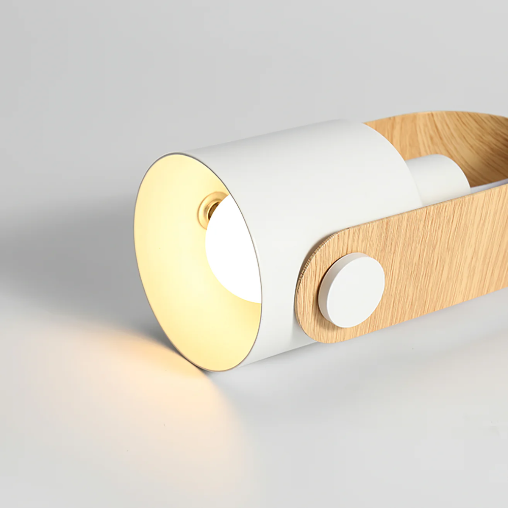 Regulowana Lampa Wisząca LED z Efektem Drewna – Mini Spot Sufitowy do Kuchni, Salonu i Jadalni
