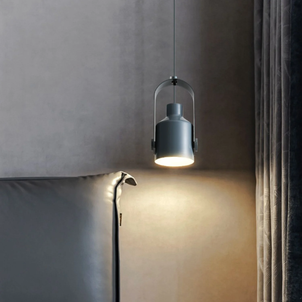 Regulowana Lampa Wisząca LED z Efektem Drewna – Mini Spot Sufitowy do Kuchni, Salonu i Jadalni