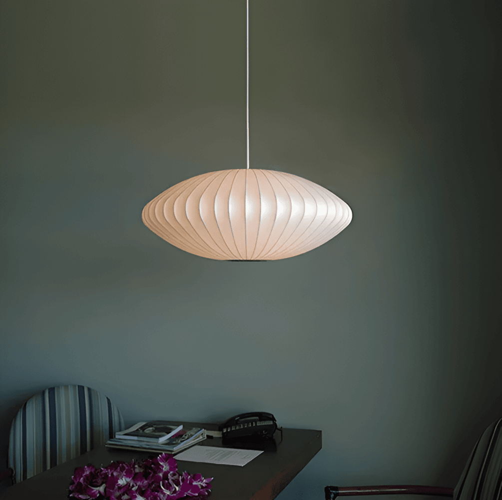 RoundRipples - Biały baldachim z tkaniny 50/60 cm, lampa wisząca typu bubble 6