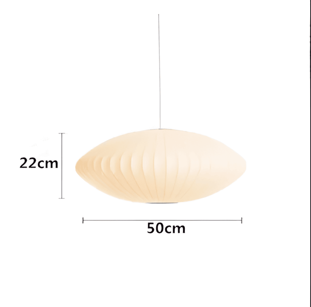 RoundRipples - Biały baldachim z tkaniny 50/60 cm, lampa wisząca typu bubble 8