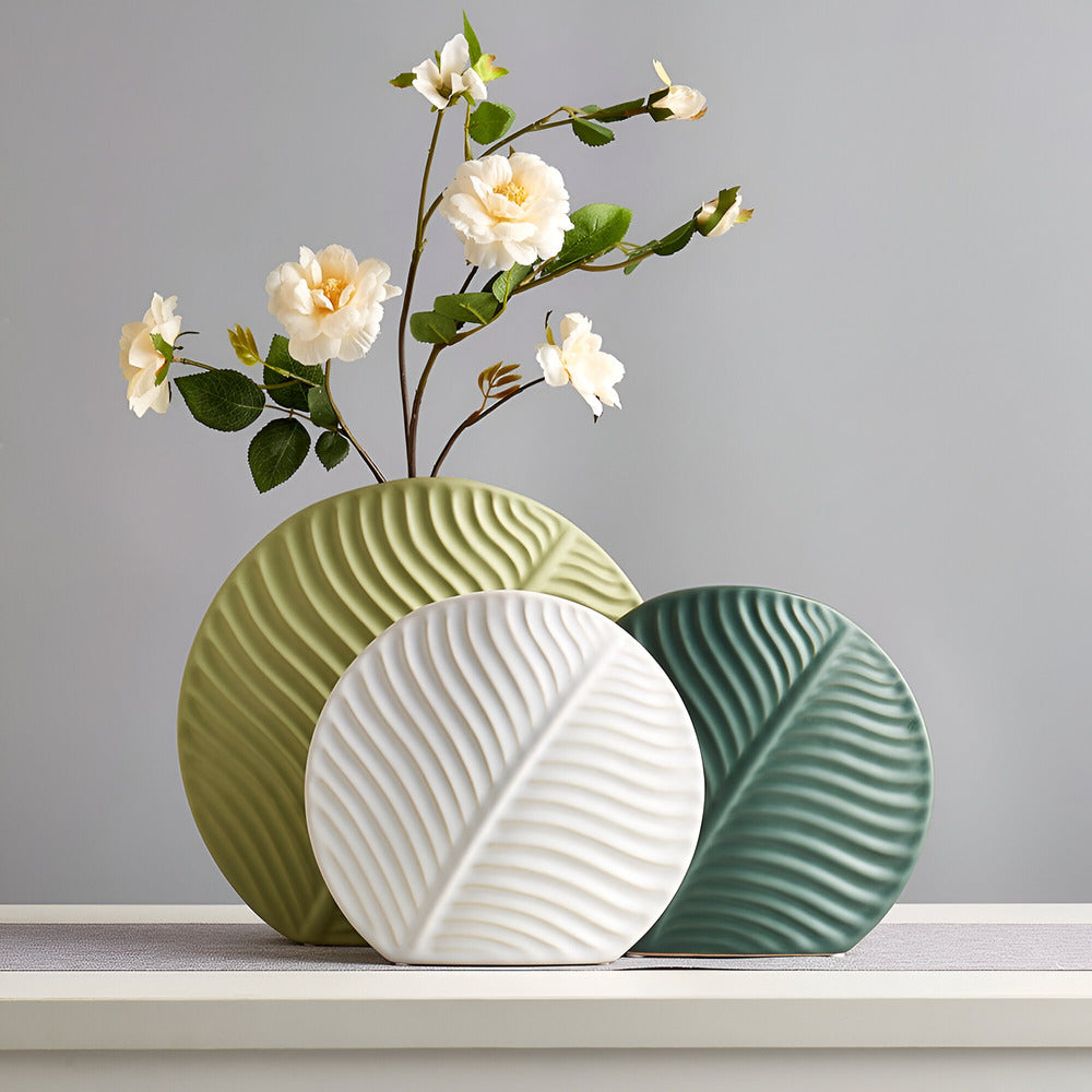 Wazon ceramiczny 18x20 do 31x34 cm – minimalistyczny wazon na kwiaty ręcznie robiony, 3 kolory