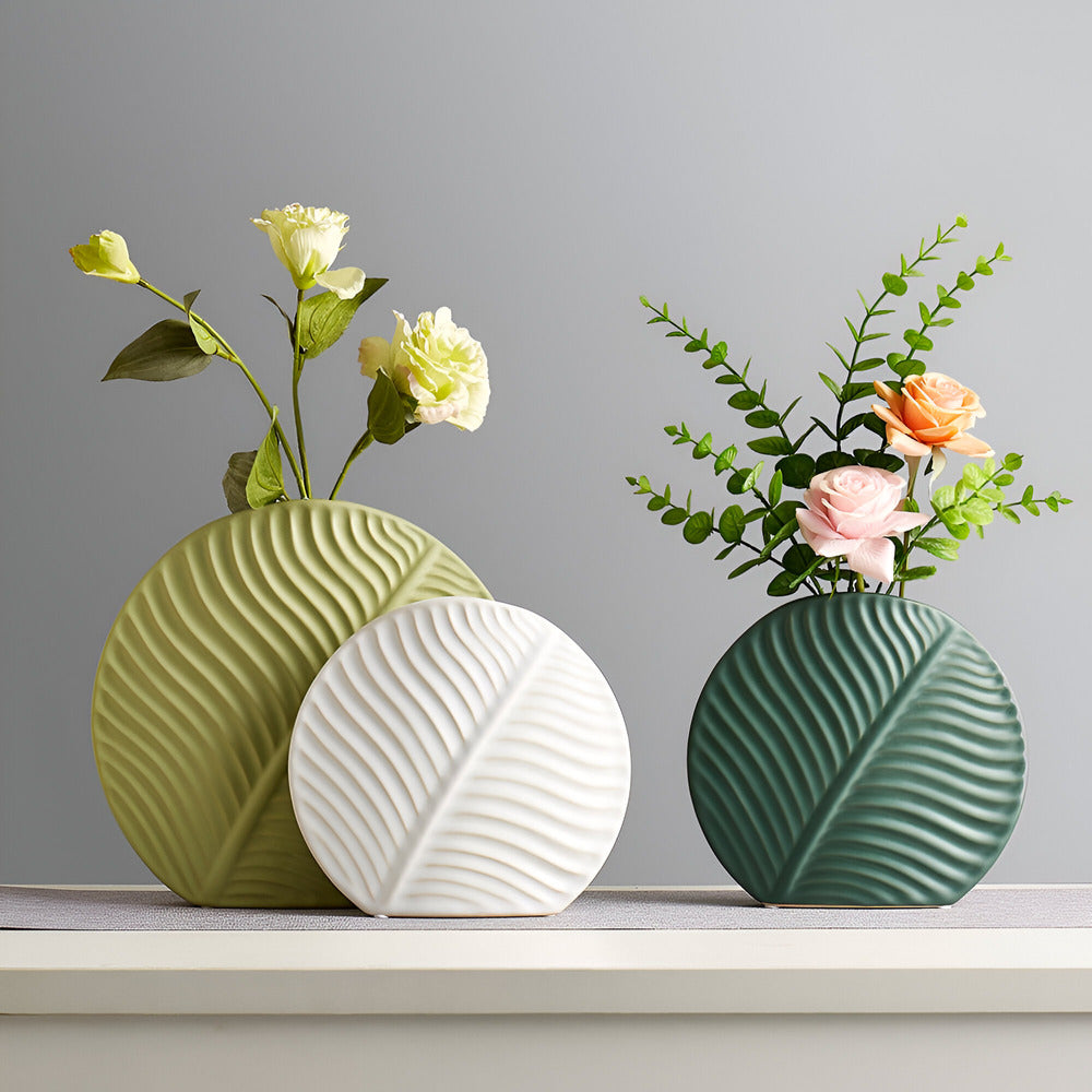 Wazon ceramiczny 18x20 do 31x34 cm – minimalistyczny wazon na kwiaty ręcznie robiony, 3 kolory