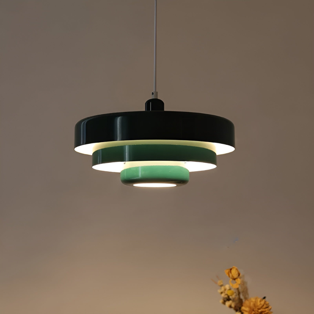 Skandynawska Pomarańczowa Lampa Sufitowa LED - Aluminium 35cm Elegancka do Salonów 7