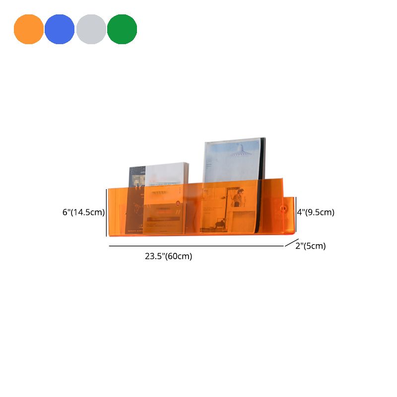 Skandynawski Akrylowy Regał Naścienny 60cm - Przezroczysty Minimalistyczny Design do Nowoczesnego Wnętrza 8