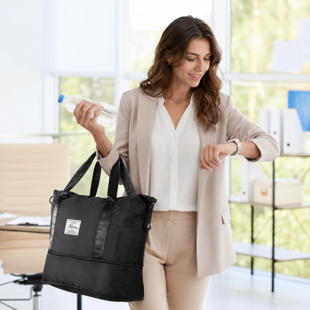 Składana Torba Podróżna Duffel z Materiału Oxford – Wodoodporna Torba Sportowa na Siłownię, Podróż i Weekend