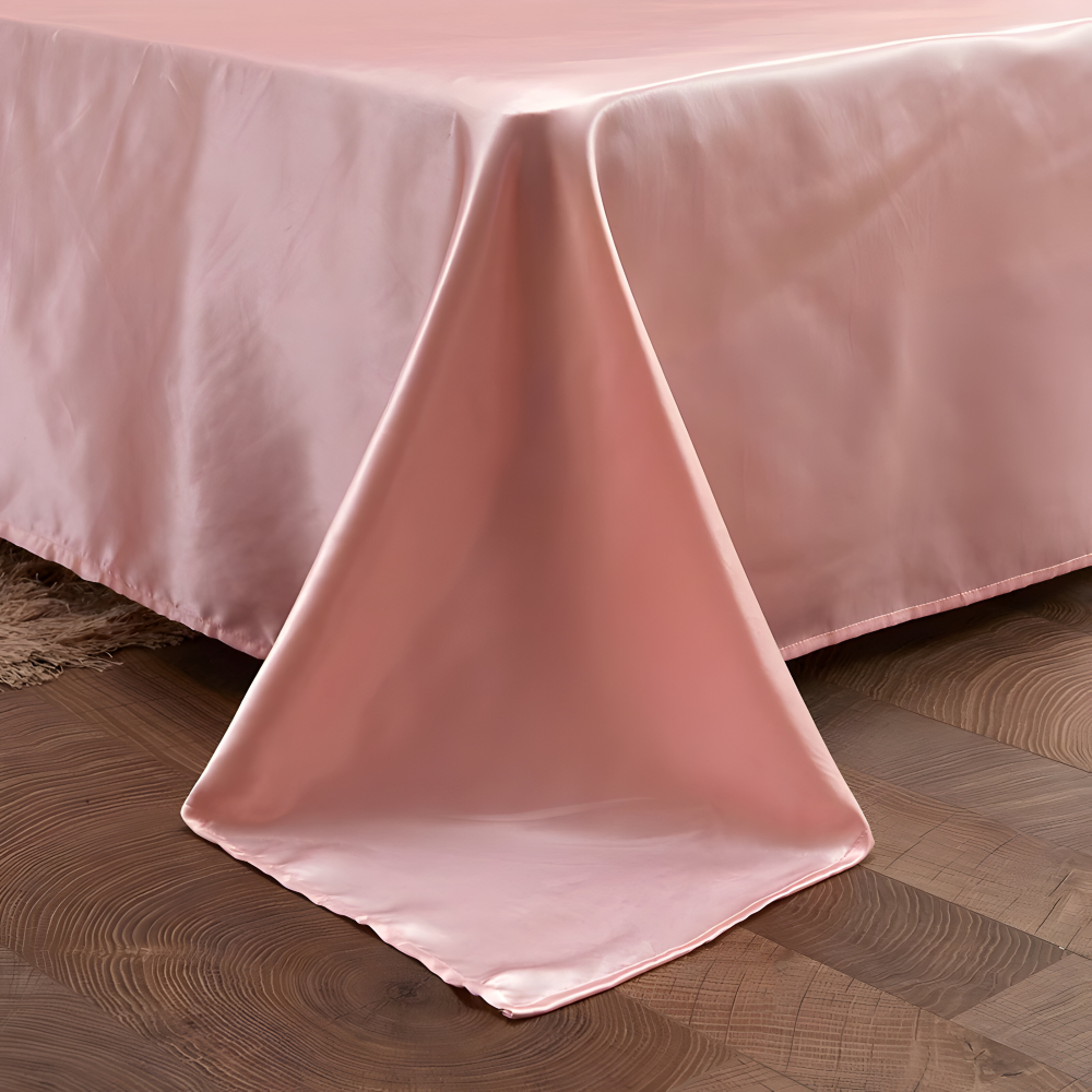 Komplet pościeli satynowej 150x200 do 220x240 cm – 4-częściowy z prześcieradłem, 12 kolorów