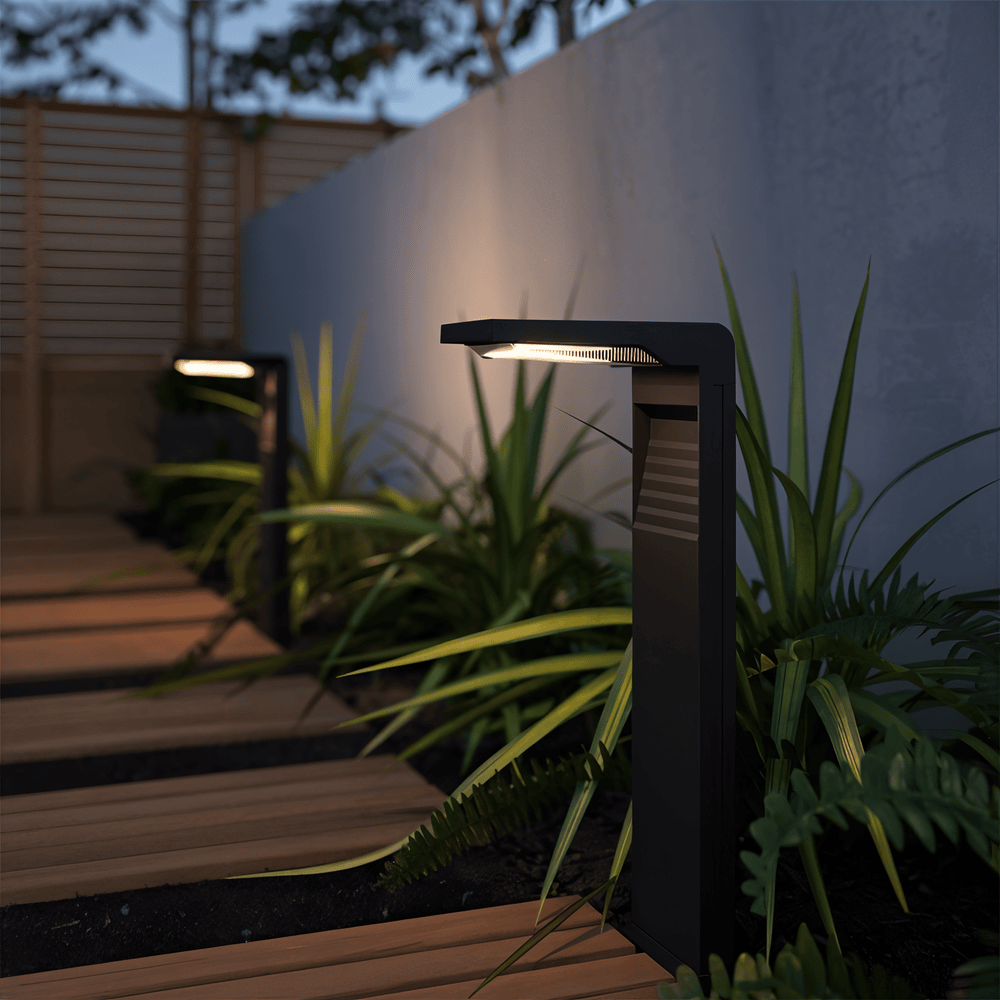 SolShine – lampy ogrodowe solarne w kształcie litery L z wodoodpornością IP66 0