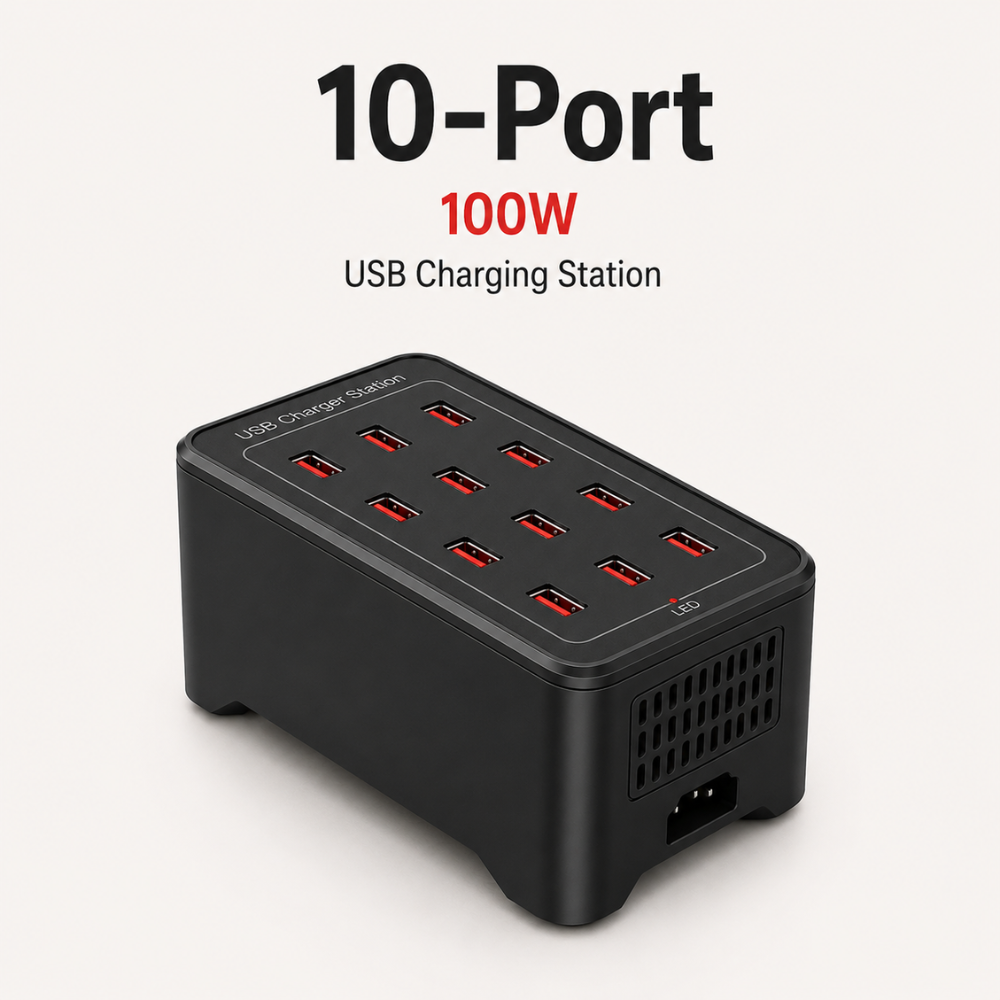 Stacja Ładowania USB 30 Portów – Wieloportowa Ładowarka 150W do Telefonów, Tabletów i Smartwatchy
