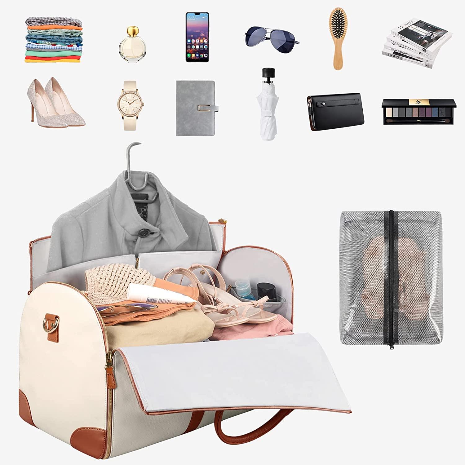 Stylowa Torba SuitBag dla Kobiet | Skórzana, Składana, Jasnoróżowa 6