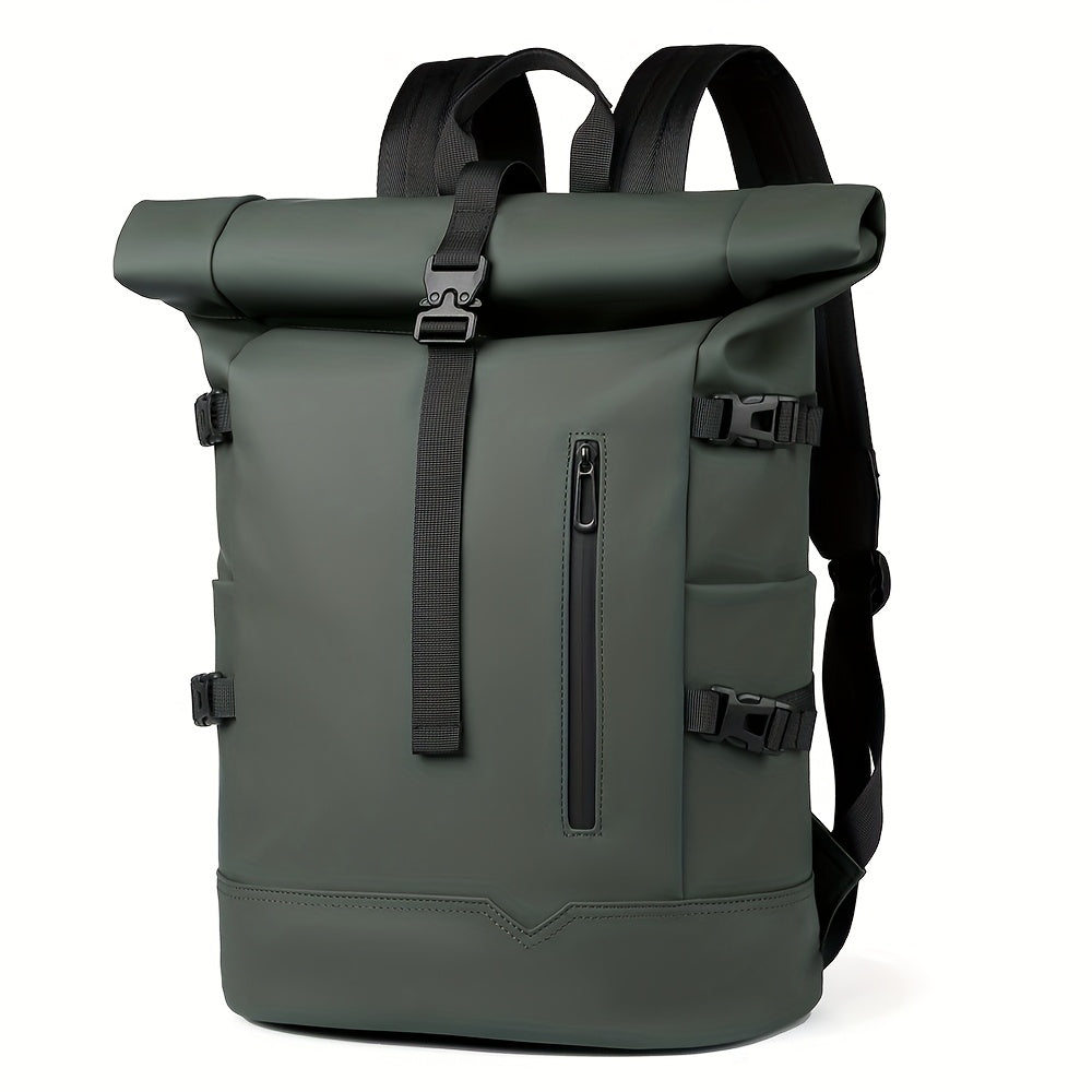 Stylowy Wodoodporny Plecak na Laptopa 31x18x44cm - Trwały Czarny Nylon dla Mężczyzn 8