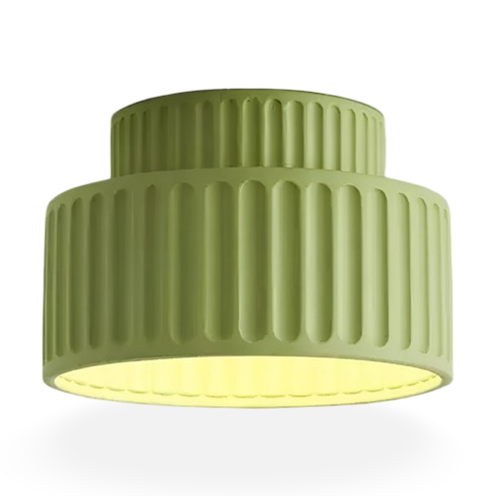 Żebrowana biała lampa sufitowa z żywicy - wpuszczana lampa sufitowa z krawędzią z żywicy 11