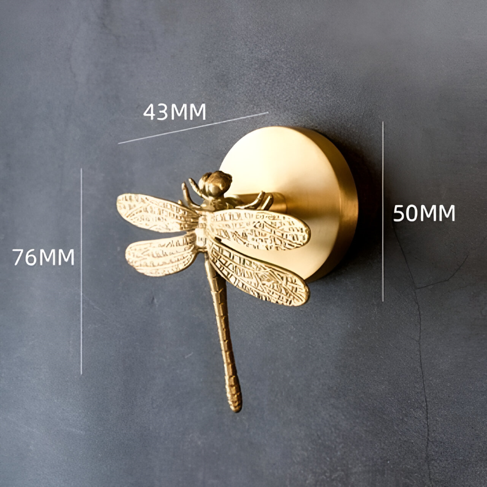 Wymiary haczyka z ważką: 76 x 43 mm, podstawa 50 mm