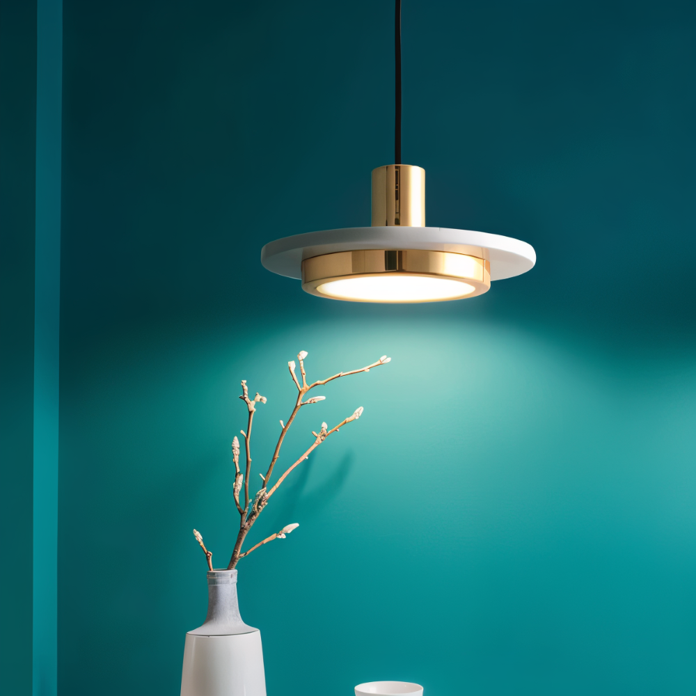 Lampa wisząca nad stół LED z marmurem – zdjęcie 5