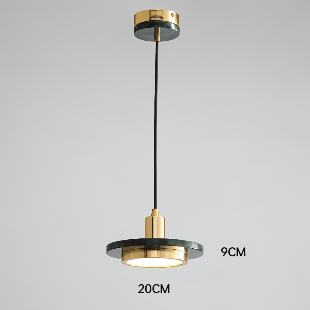 Lampa wisząca nad stół LED z marmurem – zdjęcie 14