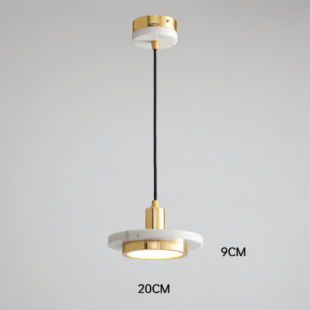 Lampa wisząca nad stół LED z marmurem – zdjęcie 16