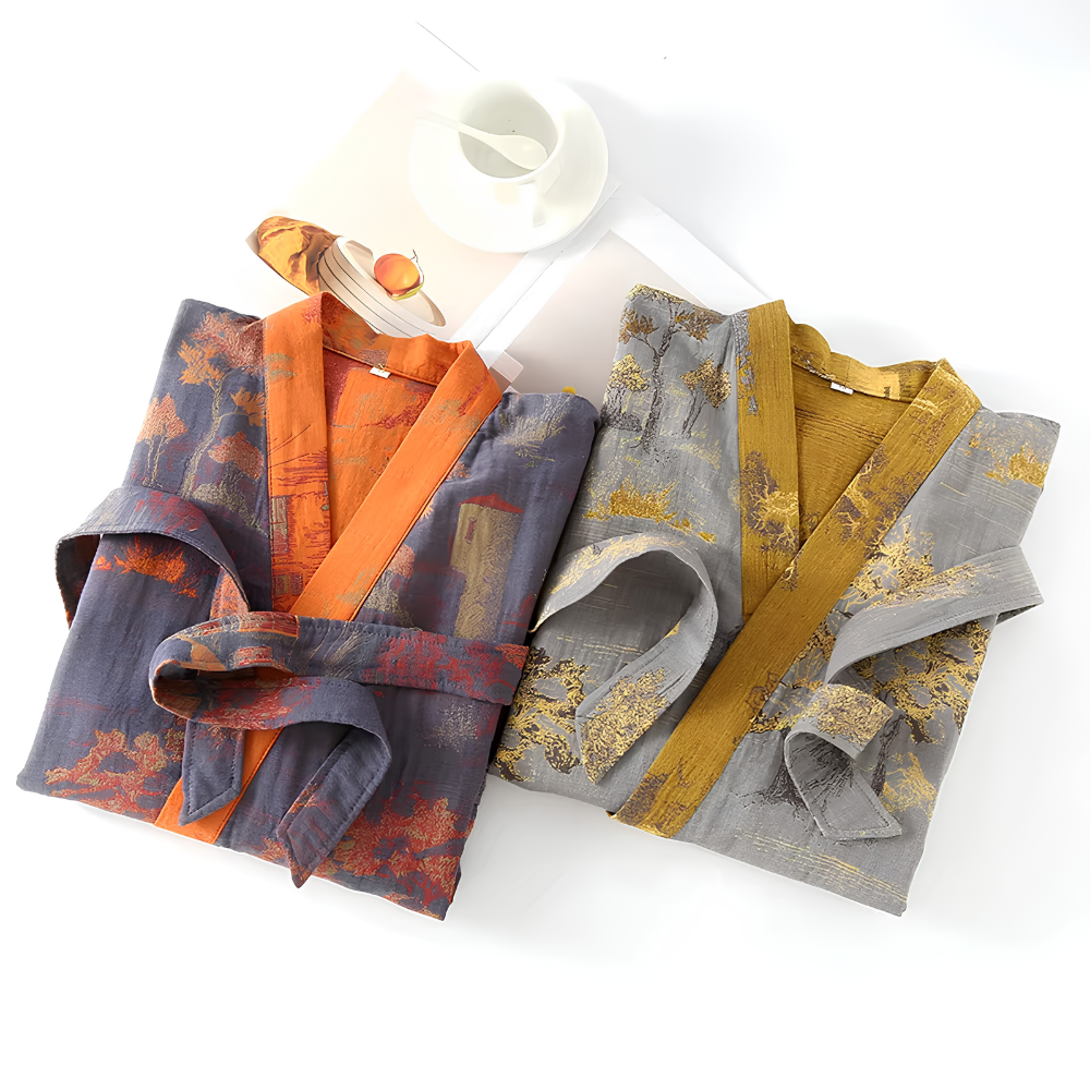 Szlafrok kimono w aranżacji domowej